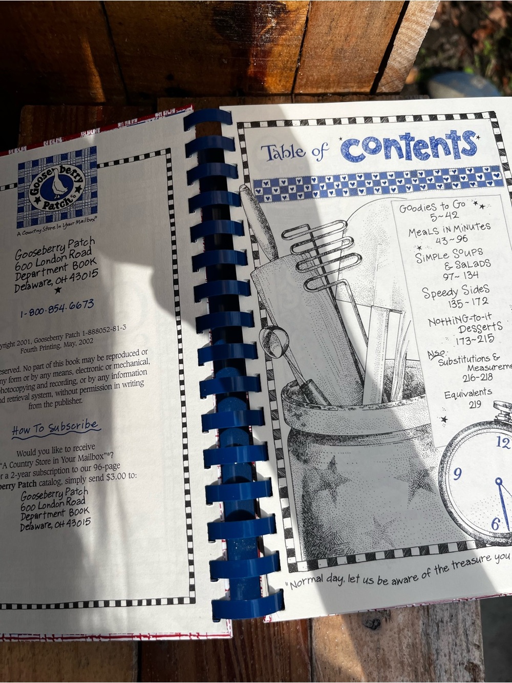 Goose Berry Patch Country Quick & Easy Cookbook - Red Plaid - Picture 10 of 12